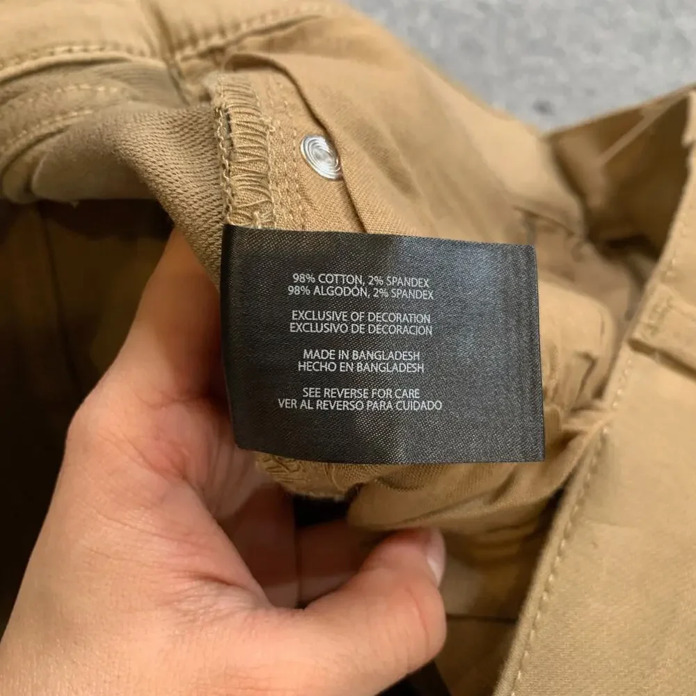 Banana Republic Pants Mens 38 Tan 5 Pocket Cotton Stretch Flat Front Casual